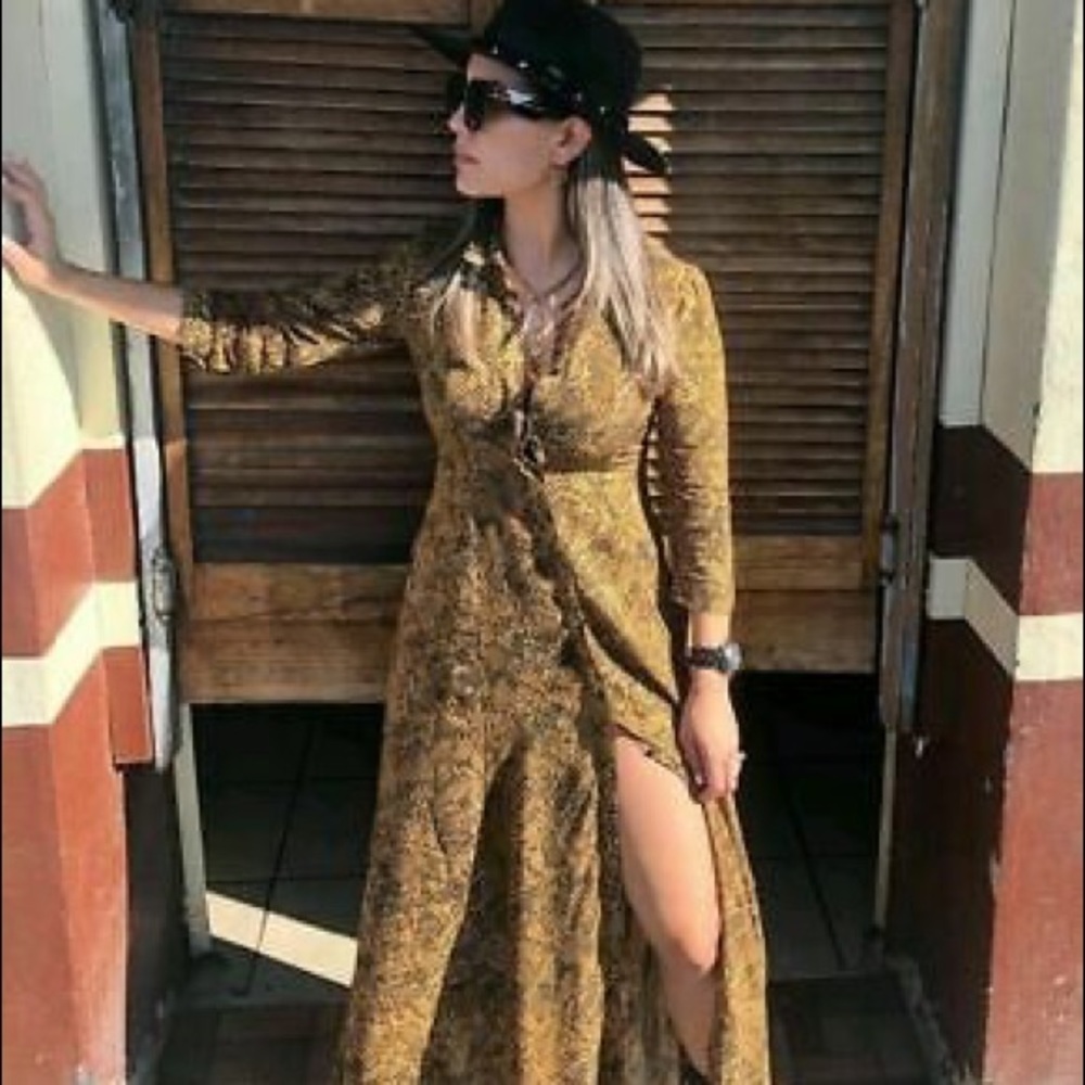Zara Blogger Fav Snake Print Dress